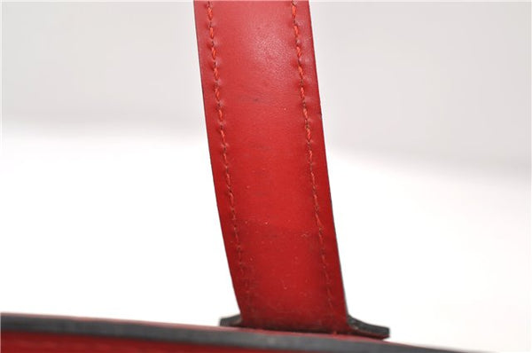 Authentic Louis Vuitton Epi Saint Jacques Hand Bag Purse Red M52277 LV 9685C