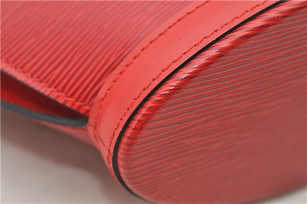 Authentic Louis Vuitton Epi Saint Jacques Hand Bag Purse Red M52277 LV 9685C