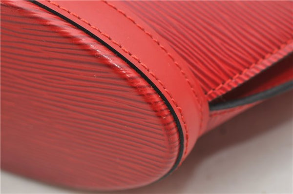 Authentic Louis Vuitton Epi Saint Jacques Hand Bag Purse Red M52277 LV 9685C
