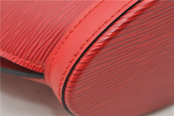 Authentic Louis Vuitton Epi Saint Jacques Hand Bag Purse Red M52277 LV 9685C