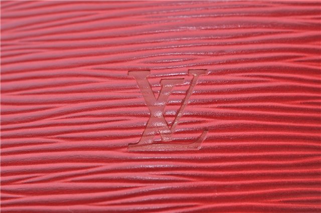 Authentic Louis Vuitton Epi Saint Jacques Hand Bag Purse Red M52277 LV 9685C