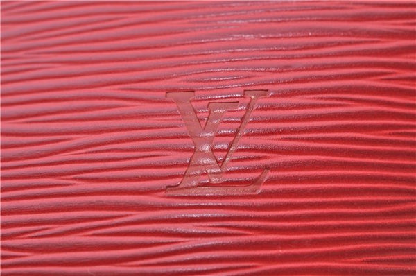 Authentic Louis Vuitton Epi Saint Jacques Hand Bag Purse Red M52277 LV 9685C
