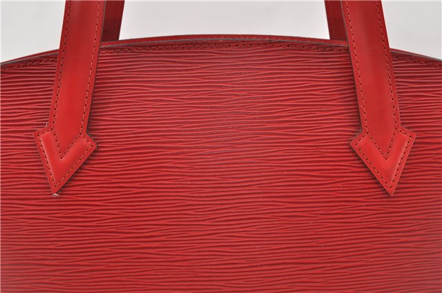 Authentic Louis Vuitton Epi Saint Jacques Hand Bag Purse Red M52277 LV 9685C