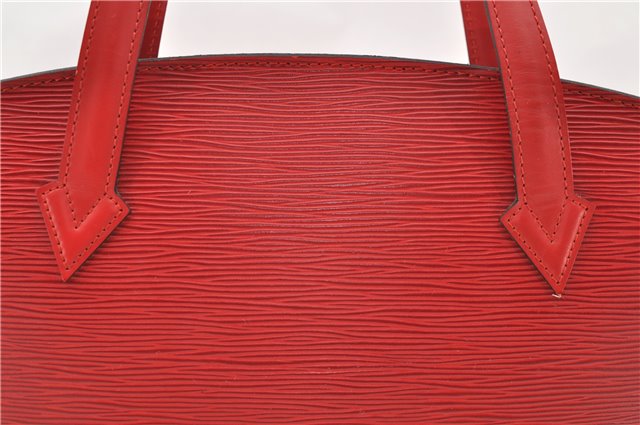 Authentic Louis Vuitton Epi Saint Jacques Hand Bag Purse Red M52277 LV 9685C