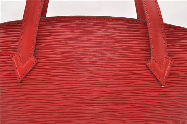 Authentic Louis Vuitton Epi Saint Jacques Hand Bag Purse Red M52277 LV 9685C