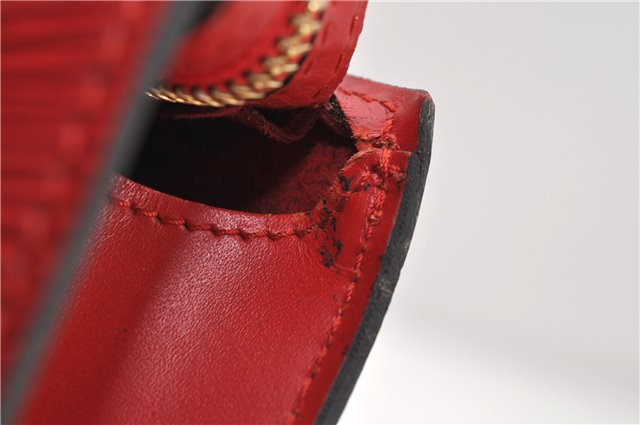 Authentic Louis Vuitton Epi Saint Jacques Hand Bag Purse Red M52277 LV 9685C