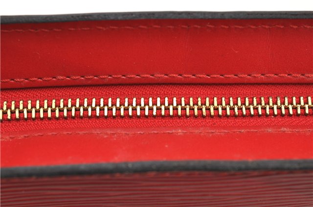 Authentic Louis Vuitton Epi Saint Jacques Hand Bag Purse Red M52277 LV 9685C