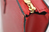 Authentic Louis Vuitton Epi Saint Jacques Hand Bag Purse Red M52277 LV 9685C