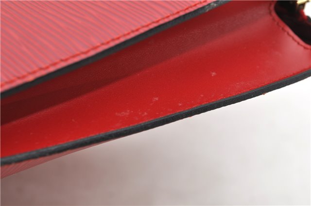 Authentic Louis Vuitton Epi Saint Jacques Hand Bag Purse Red M52277 LV 9685C
