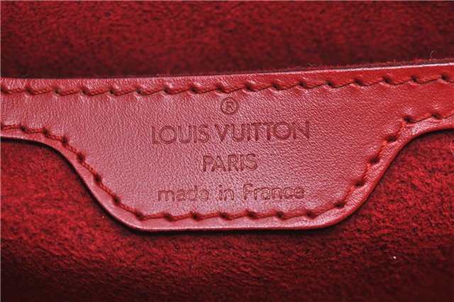Authentic Louis Vuitton Epi Saint Jacques Hand Bag Purse Red M52277 LV 9685C