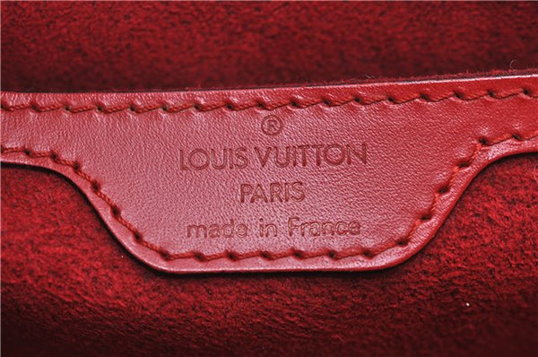 Authentic Louis Vuitton Epi Saint Jacques Hand Bag Purse Red M52277 LV 9685C