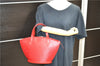 Authentic Louis Vuitton Epi Saint Jacques Hand Bag Purse Red M52277 LV 9685C
