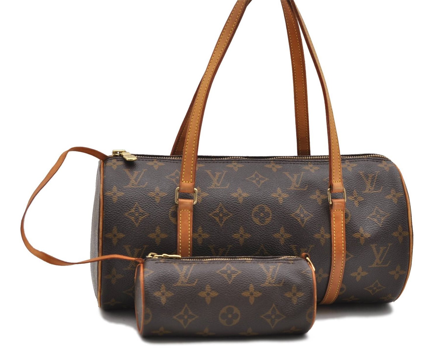 Authentic Louis Vuitton Monogram Papillon 30 Hand Bag M51385 LV 9686C