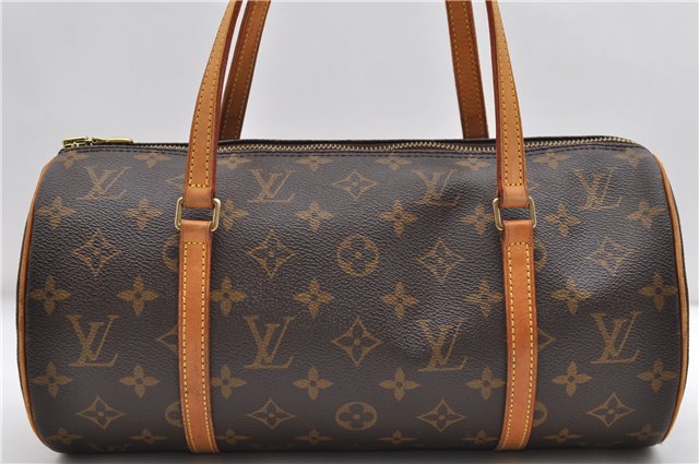 Authentic Louis Vuitton Monogram Papillon 30 Hand Bag M51385 LV 9686C