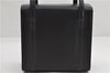 Authentic BURBERRY Check Vintage Leather Hand Bag Purse Black 9686E