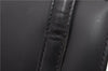 Authentic BURBERRY Check Vintage Leather Hand Bag Purse Black 9686E