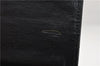 Authentic BURBERRY Check Vintage Leather Hand Bag Purse Black 9686E