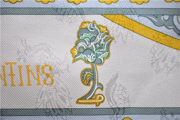 Authentic HERMES Carre 90 Scarf "CIELS BYZANTINS" Silk Yellow 9689C