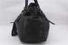 Authentic PRADA Vintage Tassel Shoulder Drawstring Bag Leather Black 9689E