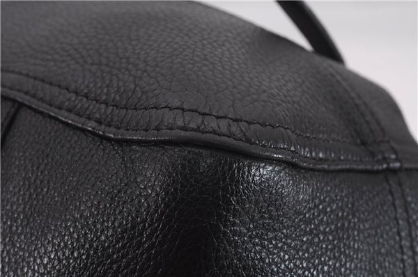 Authentic PRADA Vintage Tassel Shoulder Drawstring Bag Leather Black 9689E