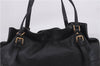 Authentic PRADA Vintage Tassel Shoulder Drawstring Bag Leather Black 9689E