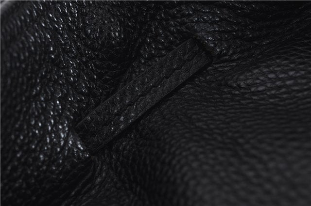 Authentic PRADA Vintage Tassel Shoulder Drawstring Bag Leather Black 9689E