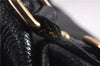 Authentic PRADA Vintage Tassel Shoulder Drawstring Bag Leather Black 9689E
