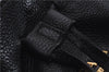 Authentic PRADA Vintage Tassel Shoulder Drawstring Bag Leather Black 9689E