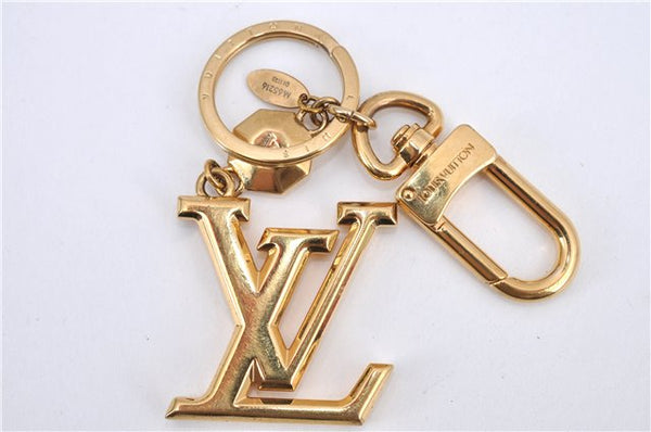 Authentic Louis Vuitton Porte Cles LV Facet Charm Key Ring Gold M65216 LV 9690C