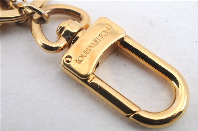 Authentic Louis Vuitton Porte Cles LV Facet Charm Key Ring Gold M65216 LV 9690C