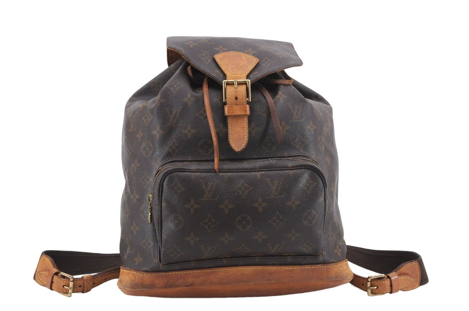 Authentic Louis Vuitton Monogram Montsouris GM Backpack M51135 LV 9692D
