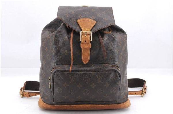 Authentic Louis Vuitton Monogram Montsouris GM Backpack M51135 LV 9692D
