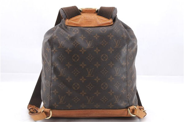 Authentic Louis Vuitton Monogram Montsouris GM Backpack M51135 LV 9692D