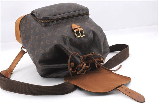 Authentic Louis Vuitton Monogram Montsouris GM Backpack M51135 LV 9692D