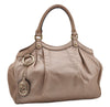 Authentic GUCCI Vintage Sukey Shoulder Tote Bag Leather 211944 Beige 9692F