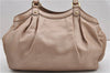 Authentic GUCCI Vintage Sukey Shoulder Tote Bag Leather 211944 Beige 9692F
