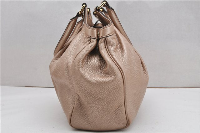 Authentic GUCCI Vintage Sukey Shoulder Tote Bag Leather 211944 Beige 9692F