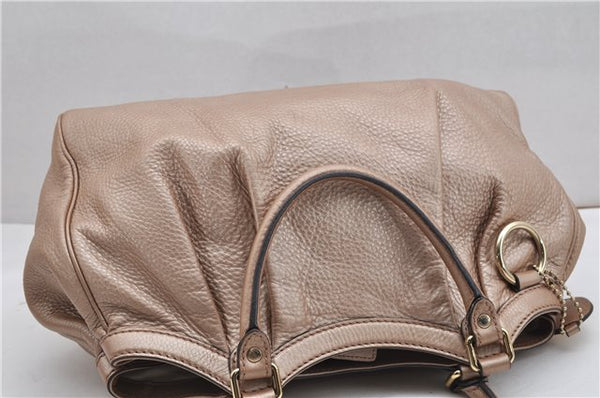 Authentic GUCCI Vintage Sukey Shoulder Tote Bag Leather 211944 Beige 9692F