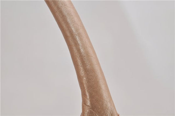 Authentic GUCCI Vintage Sukey Shoulder Tote Bag Leather 211944 Beige 9692F