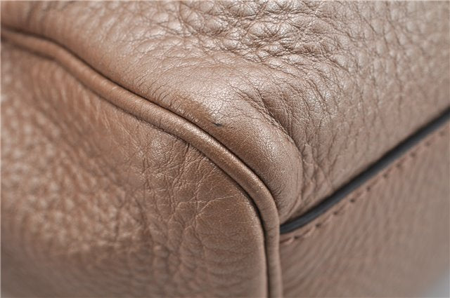 Authentic GUCCI Vintage Sukey Shoulder Tote Bag Leather 211944 Beige 9692F