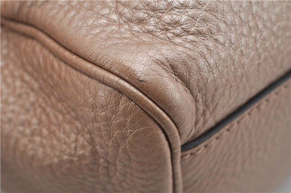 Authentic GUCCI Vintage Sukey Shoulder Tote Bag Leather 211944 Beige 9692F