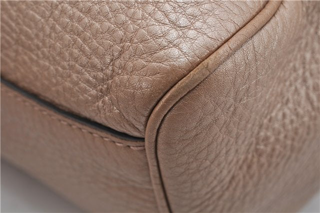 Authentic GUCCI Vintage Sukey Shoulder Tote Bag Leather 211944 Beige 9692F