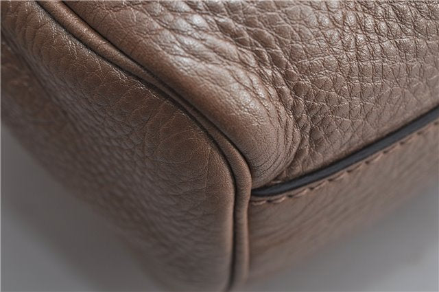 Authentic GUCCI Vintage Sukey Shoulder Tote Bag Leather 211944 Beige 9692F