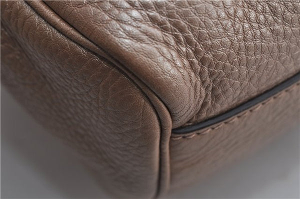 Authentic GUCCI Vintage Sukey Shoulder Tote Bag Leather 211944 Beige 9692F