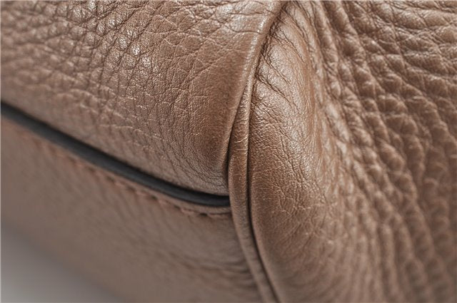 Authentic GUCCI Vintage Sukey Shoulder Tote Bag Leather 211944 Beige 9692F