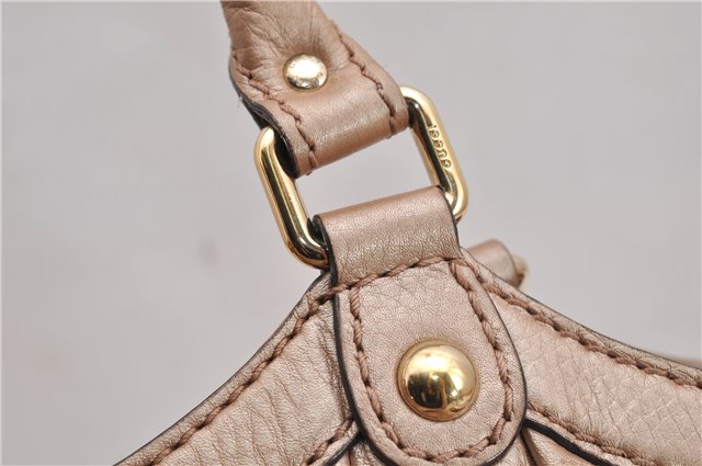 Authentic GUCCI Vintage Sukey Shoulder Tote Bag Leather 211944 Beige 9692F