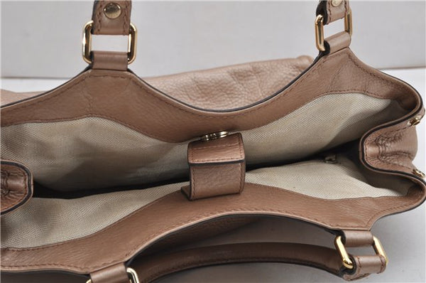 Authentic GUCCI Vintage Sukey Shoulder Tote Bag Leather 211944 Beige 9692F