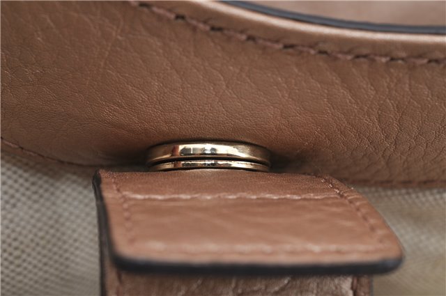 Authentic GUCCI Vintage Sukey Shoulder Tote Bag Leather 211944 Beige 9692F