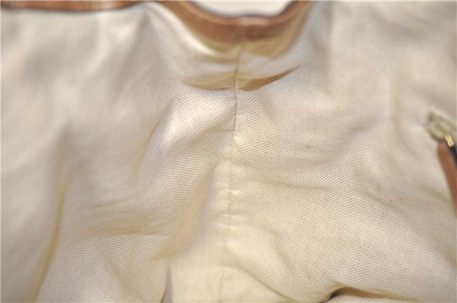 Authentic GUCCI Vintage Sukey Shoulder Tote Bag Leather 211944 Beige 9692F