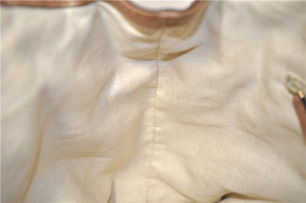 Authentic GUCCI Vintage Sukey Shoulder Tote Bag Leather 211944 Beige 9692F